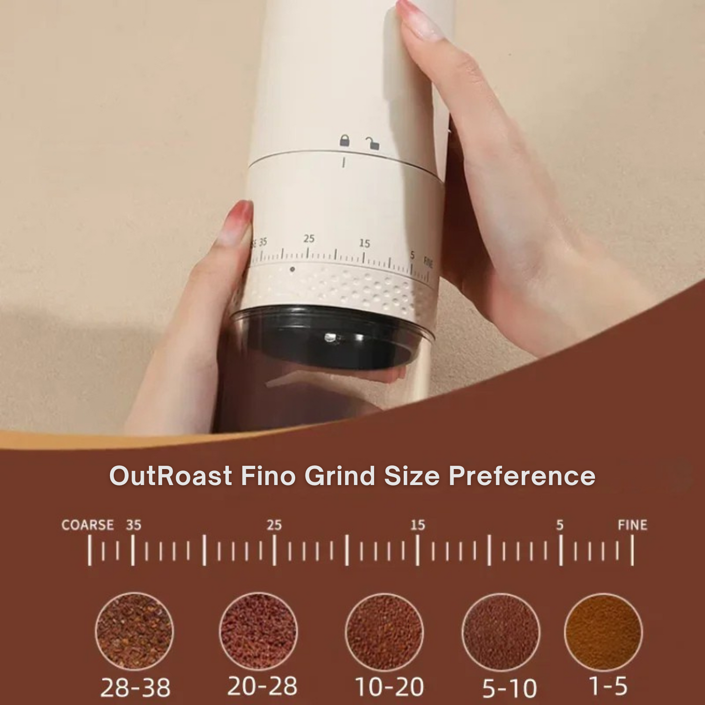 OutRoast Fino Portable Coffee Grinder